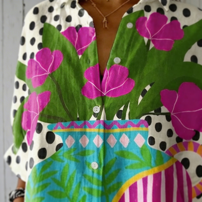 Lorne | Blusa con florero floreciente