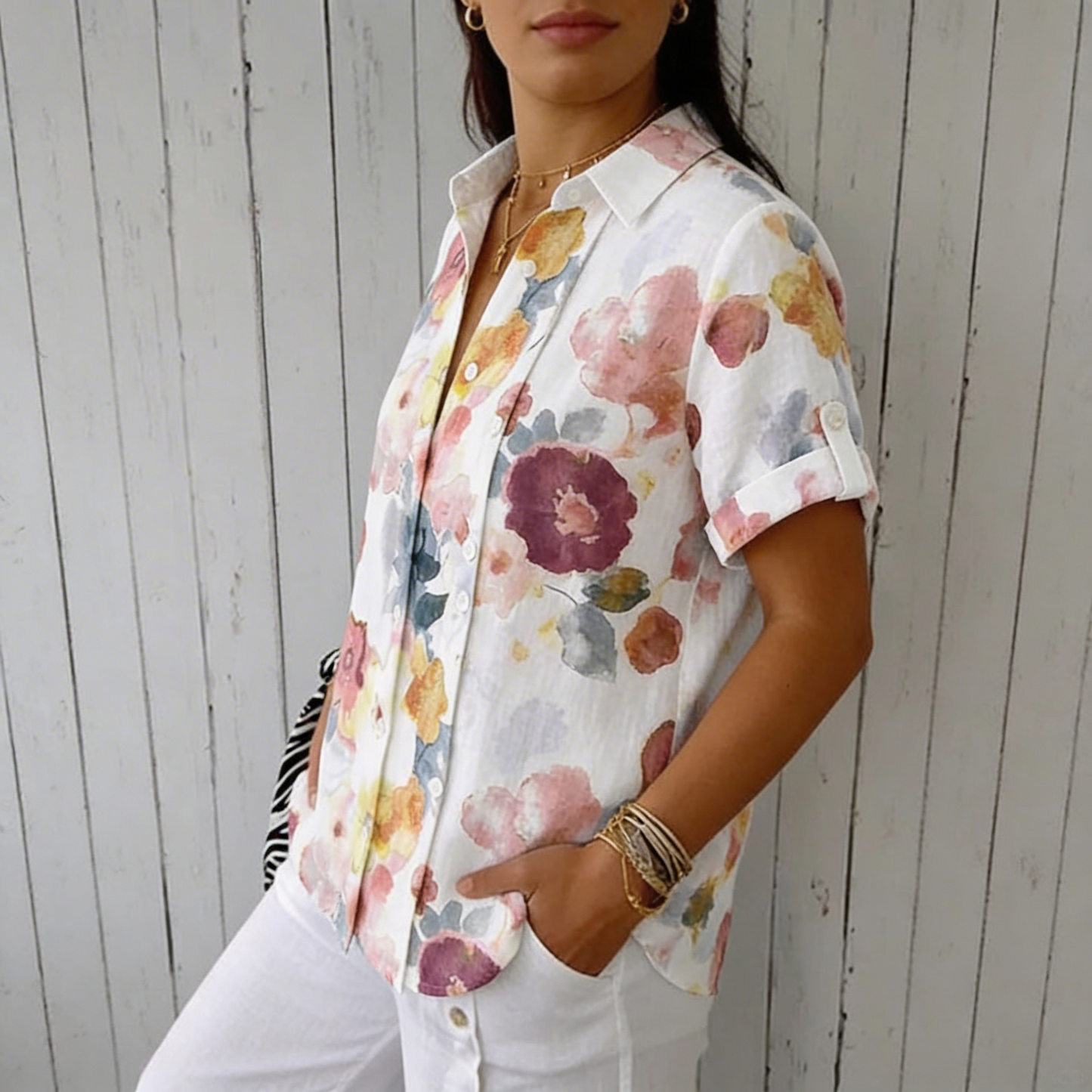 Amanda | Blusa ligera con estampado floral