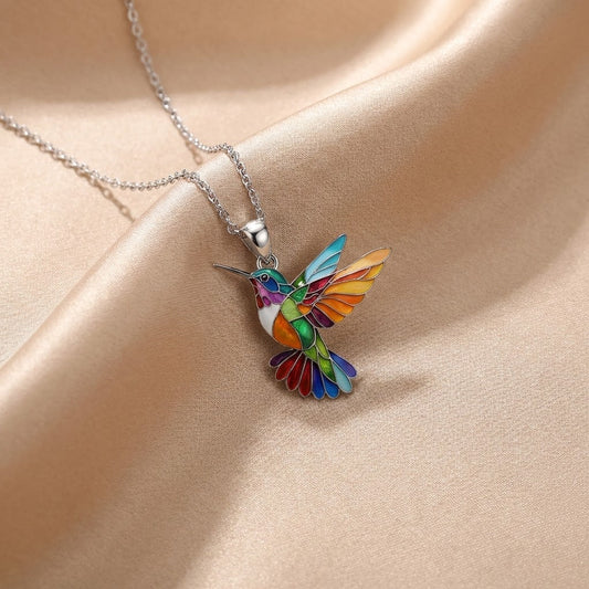 Collar de Colibrí con Aretes de Regalo